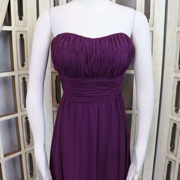 Mori Lee Strapless Flowy Maxi Evening Prom Dress - Picture 3 of 13